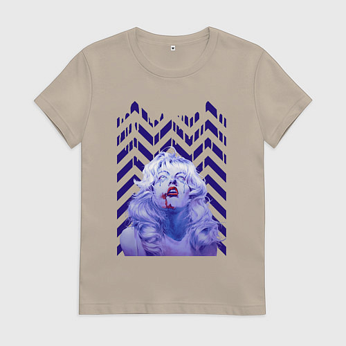 Женская футболка Твин пикс / Миндальный – фото 1