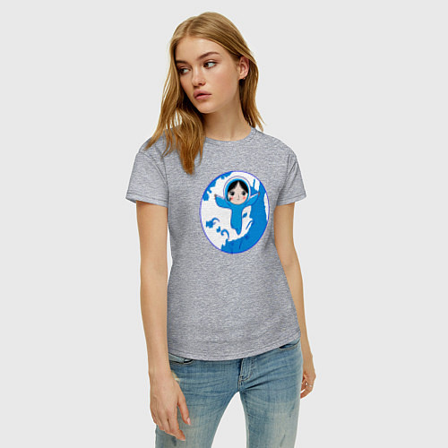 Женская футболка Песнь моря / Меланж – фото 3