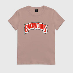 Футболка хлопковая женская BACKWOODS, цвет: пыльно-розовый