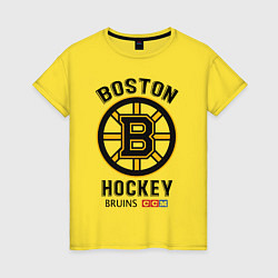 Футболка хлопковая женская BOSTON BRUINS NHL, цвет: желтый