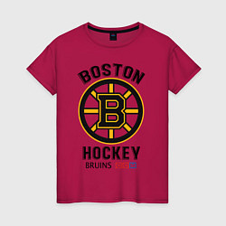 Футболка хлопковая женская BOSTON BRUINS NHL, цвет: маджента