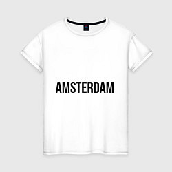 Футболка хлопковая женская Amsterdam, цвет: белый