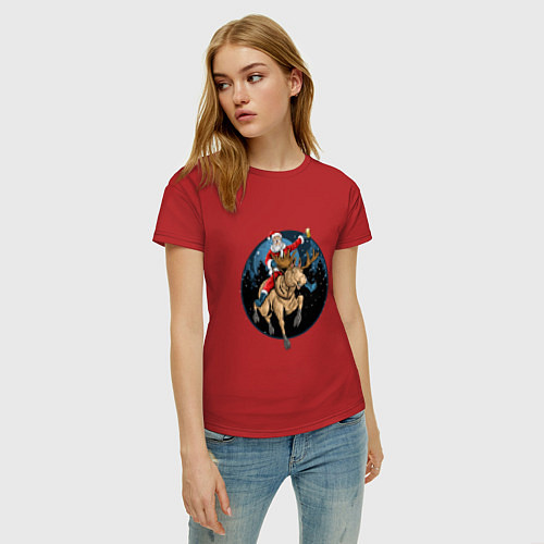 Женская футболка Упоротый Дед / Красный – фото 3