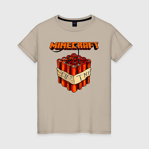 Женская футболка Minecraft / Миндальный – фото 1