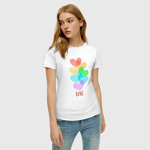 Женская футболка Love / Белый – фото 3