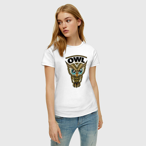 Женская футболка Owl / Белый – фото 3