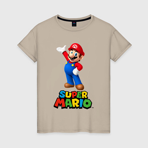 Женская футболка Super Mario / Миндальный – фото 1