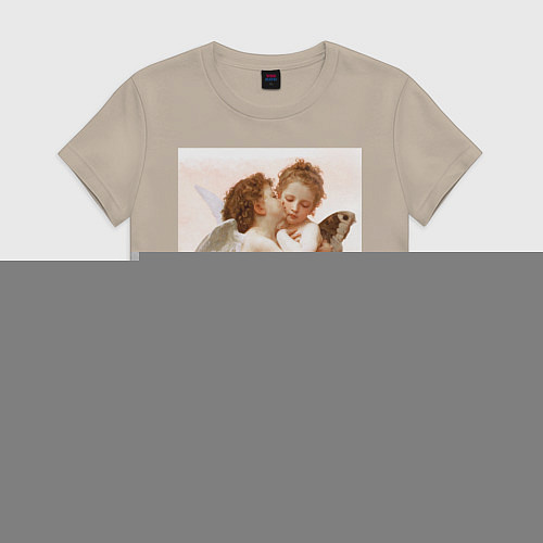 Женская футболка Ангелочки / Миндальный – фото 1