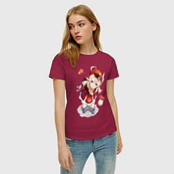 Футболка хлопковая женская Милая Кли, цвет: маджента — фото 2