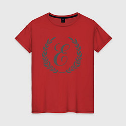 Женская футболка Монограмма с буквой Е