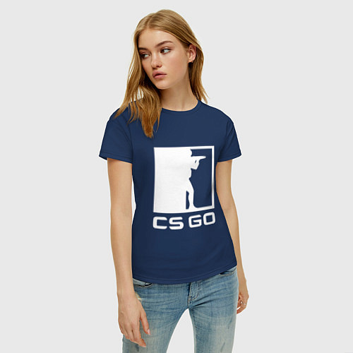 Женская футболка CS GO / Тёмно-синий – фото 3
