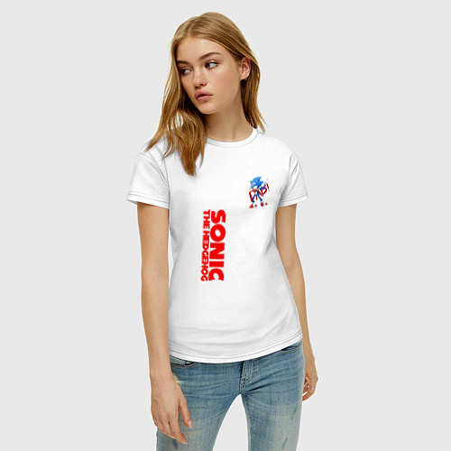 Женская футболка Sonic Соник Dub / Белый – фото 3