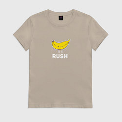 Футболка хлопковая женская RUSH BANANA, цвет: миндальный