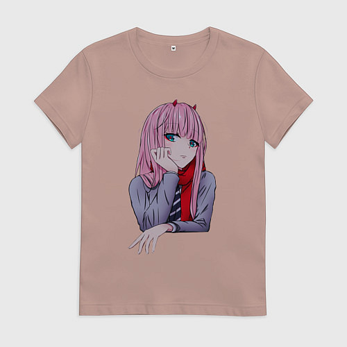 Женская футболка Zero Two / Пыльно-розовый – фото 1