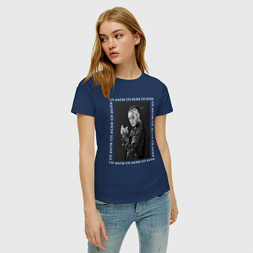 Женская футболка LIL SKIES / Тёмно-синий – фото 3