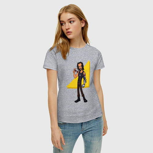 Женская футболка Джонни Сильверхенд / Меланж – фото 3