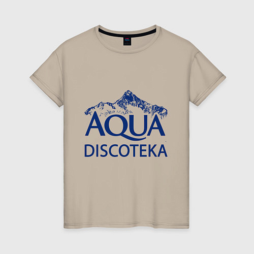 Женская футболка AQUADISCOTEKA / Миндальный – фото 1