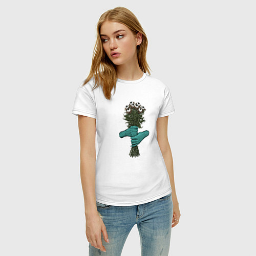 Женская футболка Цветы от зомби / Белый – фото 3