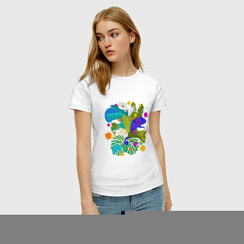 Женская футболка Хамелеоны / Белый – фото 3
