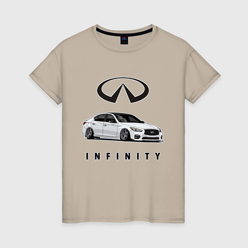 Женская футболка Infinfity Car / Миндальный – фото 1