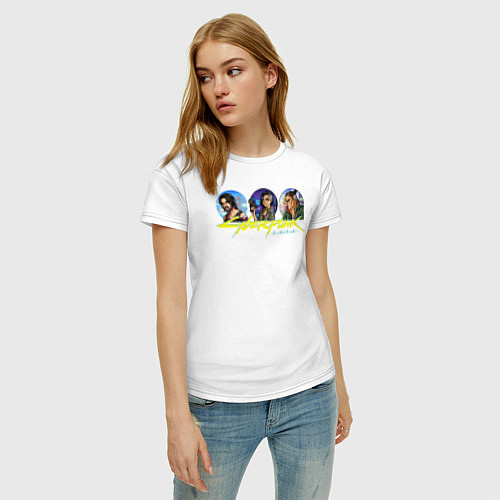 Женская футболка Cyberpunk 2077 8 Bit / Белый – фото 3