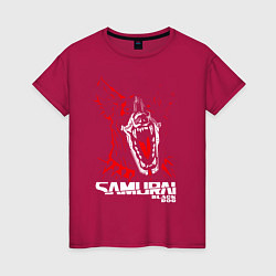Футболка хлопковая женская SAMURAI Cyberpunk 2077, цвет: маджента