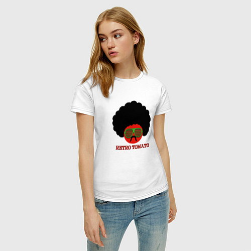 Женская футболка Ретро томат / Белый – фото 3