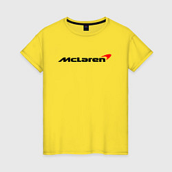 Футболка хлопковая женская Формула 1 Макларен, цвет: желтый