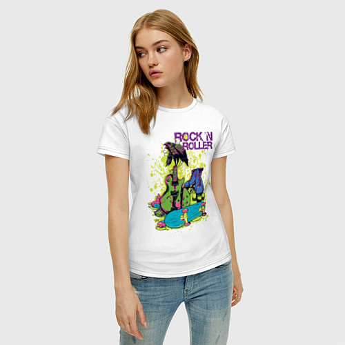 Женская футболка Rock n Rol / Белый – фото 3