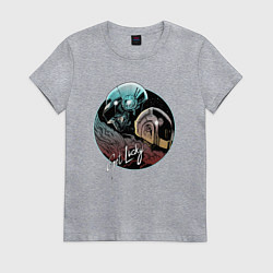 Футболка хлопковая женская Get Lucky, цвет: меланж