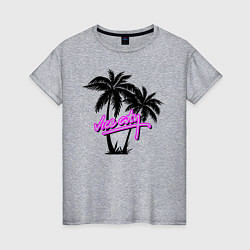 Футболка хлопковая женская GTA Vice City, цвет: меланж