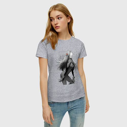 Женская футболка Евангелион / Меланж – фото 3