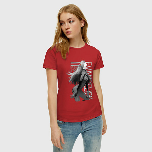 Женская футболка Евангелион / Красный – фото 3
