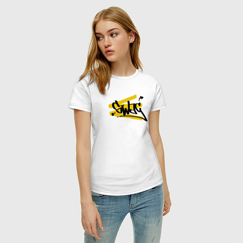 Женская футболка Swag / Белый – фото 3