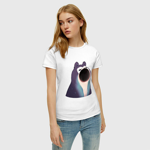 Женская футболка Голодный зверь / Белый – фото 3