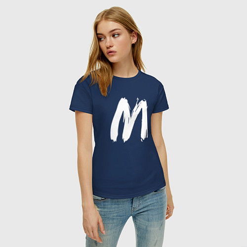 Женская футболка SLAVA MARLOW СЛАВА МАРЛОУ / Тёмно-синий – фото 3