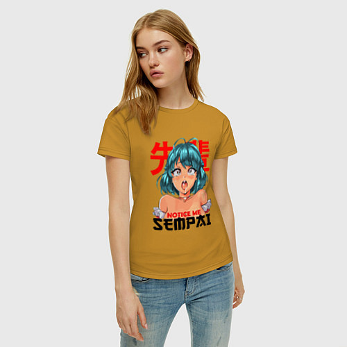Женская футболка SENPAI / Горчичный – фото 3