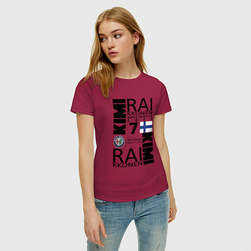 Женская футболка Kimi Raikkonen / Маджента – фото 3