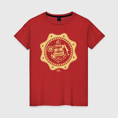 Женская футболка Остров Сахалин / Красный – фото 1