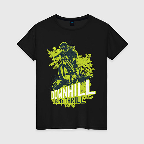 Женская футболка Downhill / Черный – фото 1