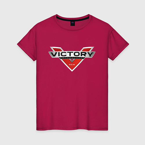 Женская футболка Victory USA Мото Лого Z / Маджента – фото 1