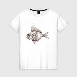 Женская футболка Стимпанк Рыба Steampunk Fish Z