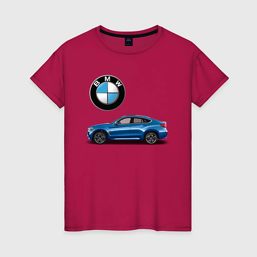 Женская футболка BMW X6 / Маджента – фото 1