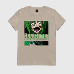 Футболка хлопковая женская Slaughter, цвет: миндальный