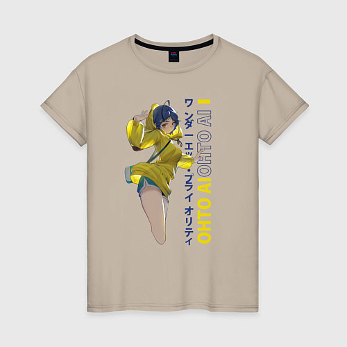 Женская футболка Ohto ai / Миндальный – фото 1