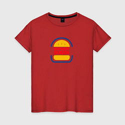 Футболка хлопковая женская Burger Queen, цвет: красный