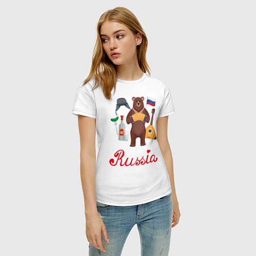 Женская футболка Патриот России / Белый – фото 3