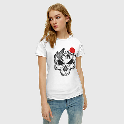 Женская футболка Skull Rider / Белый – фото 3
