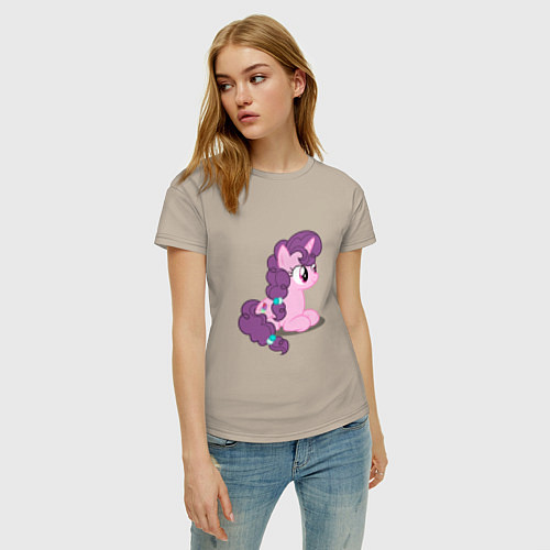 Женская футболка Pony Pink Mammal Purple - Litt / Миндальный – фото 3