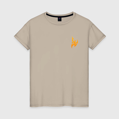 Женская футболка Protoss logo mini Orange / Миндальный – фото 1